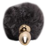 Plug De Metal Dourado Com Rabo Pompom – Hard - Imagem 2