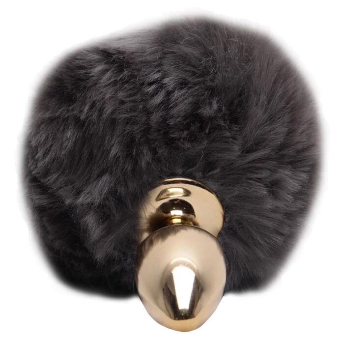 Plug De Metal Dourado Com Rabo Pompom – Hard - Imagem 2