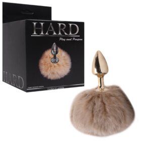 Plug De Metal Dourado Com Rabo Pompom Claro – Hard