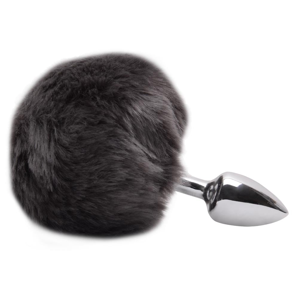 Plug De Metal Cromado Com Rabo Pompom – Hard - Imagem 3