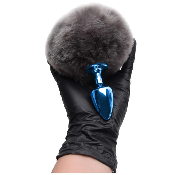 Plug De Metal Azul Com Rabo Pompom – Hard - Imagem 5
