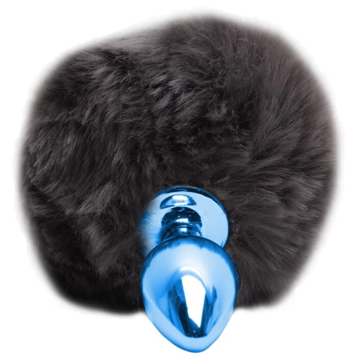 Plug De Metal Azul Com Rabo Pompom – Hard - Imagem 2