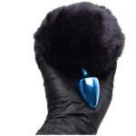Plug De Metal Azul Com Rabo Pompom Escuro – Hard - Imagem 3