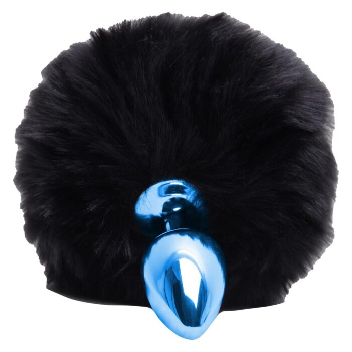 Plug De Metal Azul Com Rabo Pompom Escuro – Hard - Imagem 2