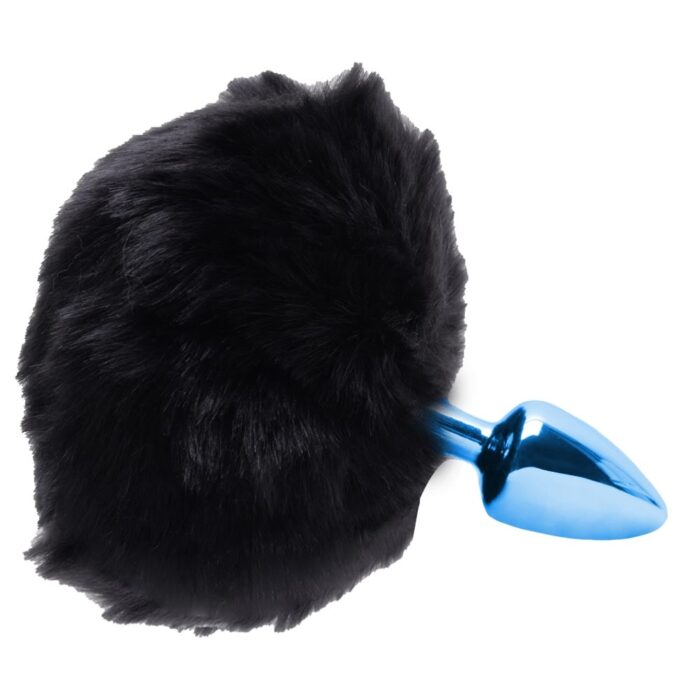Plug De Metal Azul Com Rabo Pompom Escuro – Hard - Imagem 4