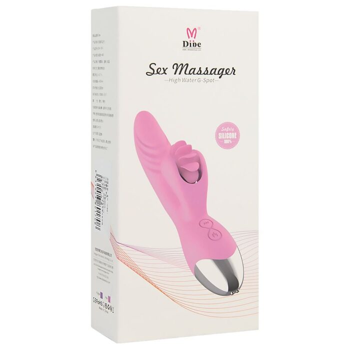 Dibe sex massager – Vibrador estimulador de ponto g e clítoris com efeito simulador de sexo oral com línguas giratóri - Imagem 7