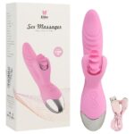 Dibe sex massager – Vibrador estimulador de ponto g e clítoris com efeito simulador de sexo oral com línguas giratóri