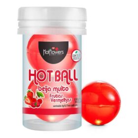 Bolinha Hot Ball Beija Muito Dupla Frutas Vermelhas - Com Óleo de Girassol