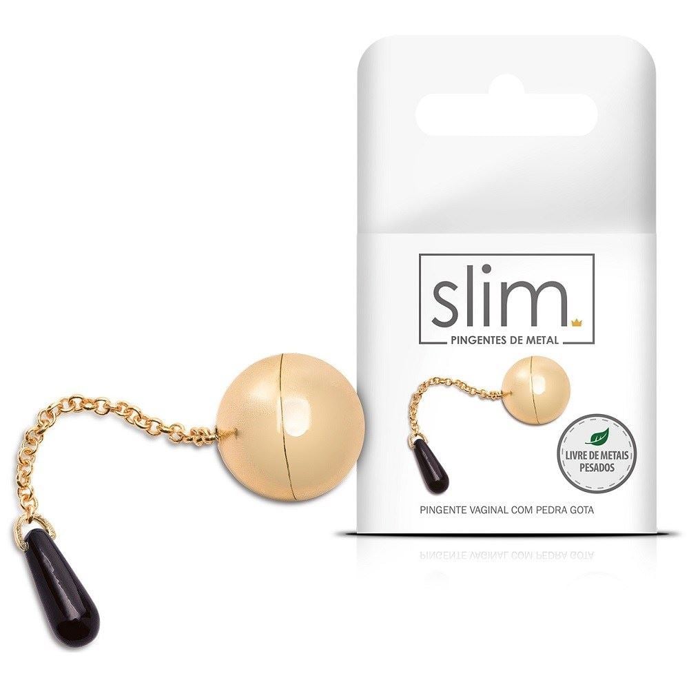 Sexy fantasy slim - Pingente vaginal feito em metal com berloque em forma de gota, são livres de metais pesados - 2,4 cm