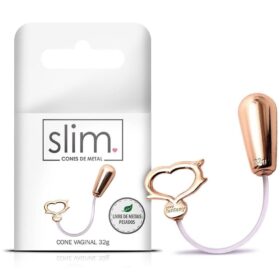 Cone vaginal para pompoarismo em metal rose 32g