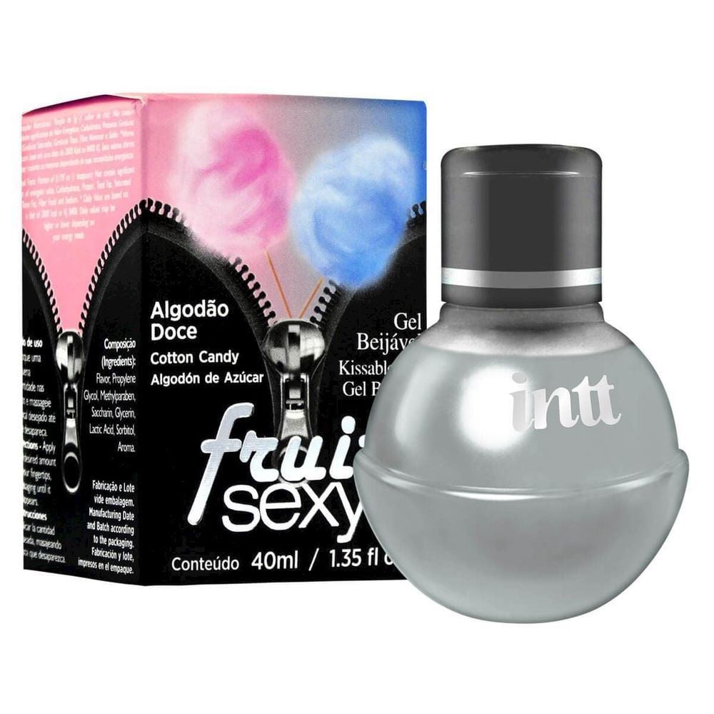 Intt fruit sexy - Gel beijável corporal que esquenta - 40 ml | sabor: Algodão doce