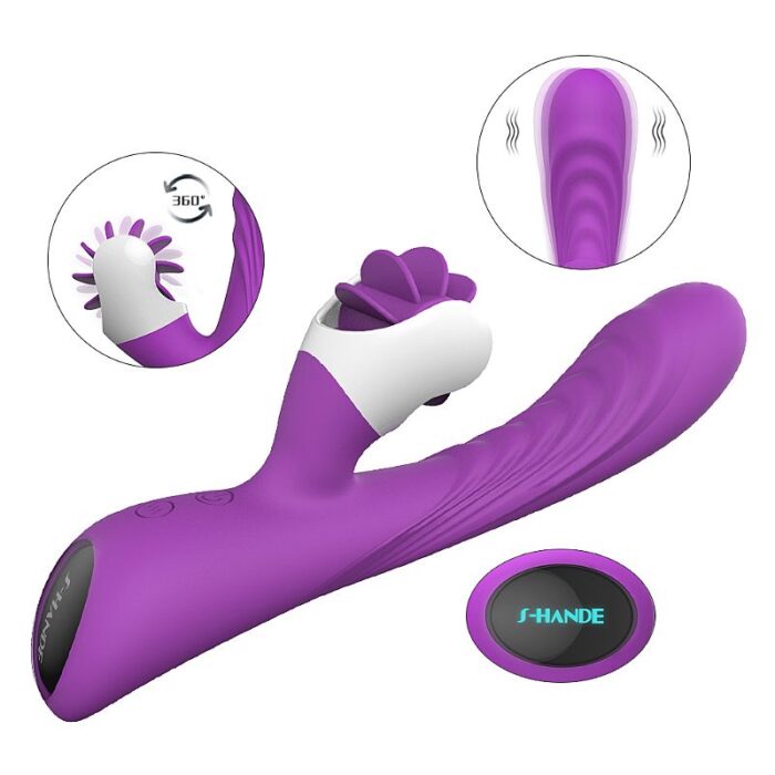 vibrador ponto g recarregável com 9 modos de vibração e língua estimuladora – Nymph - Imagem 5