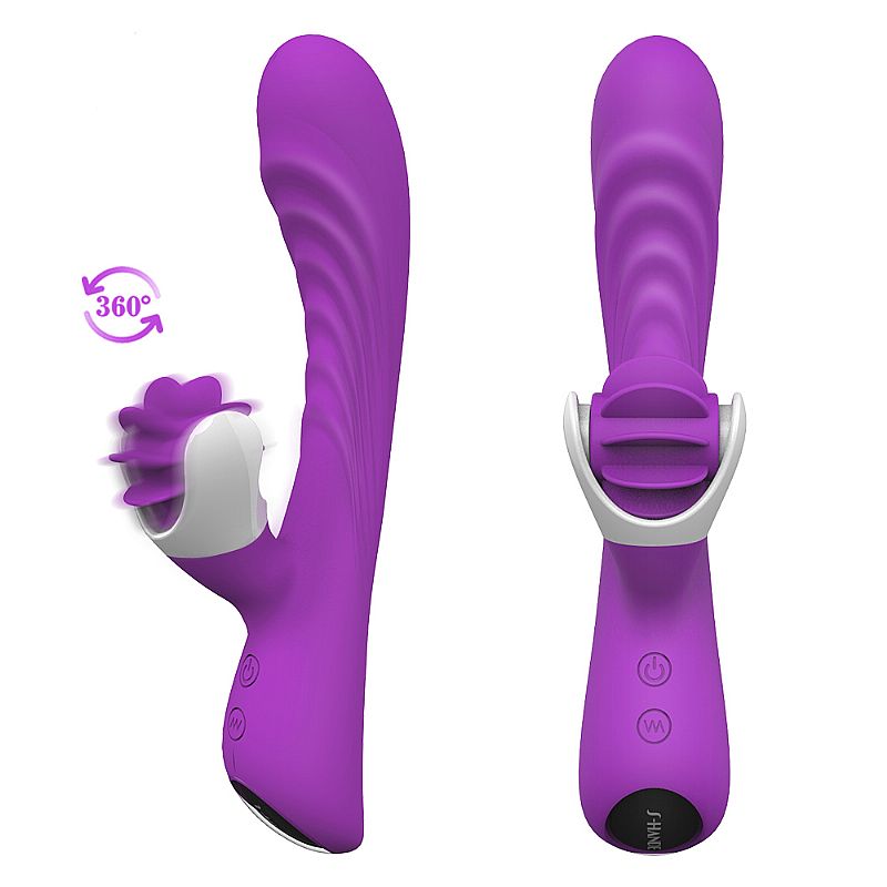 vibrador ponto g recarregável com 9 modos de vibração e língua estimuladora – Nymph - Imagem 8