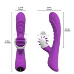 vibrador ponto g recarregável com 9 modos de vibração e língua estimuladora – Nymph - Imagem 7