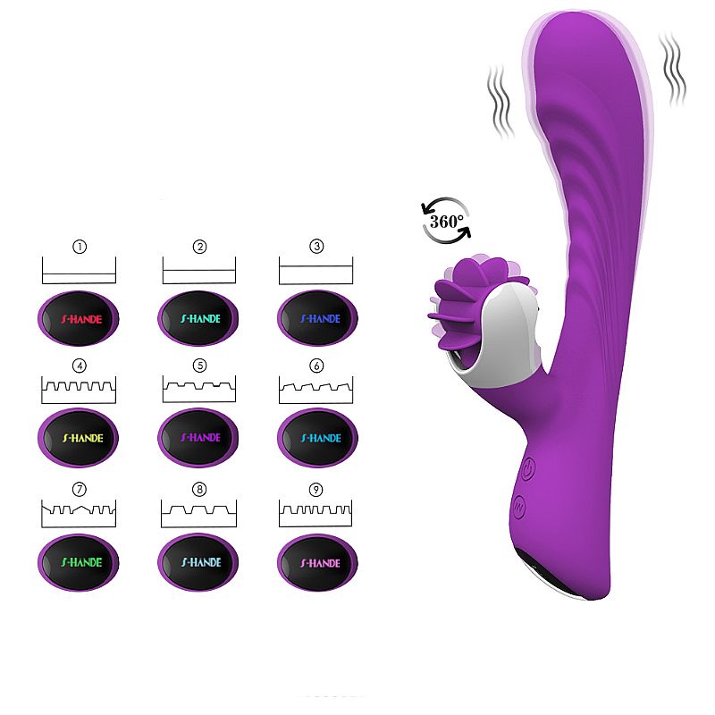 vibrador ponto g recarregável com 9 modos de vibração e língua estimuladora – Nymph - Imagem 10