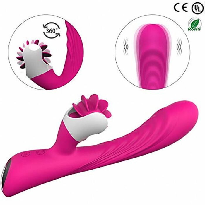 vibrador ponto g recarregável com 9 modos de vibração e língua estimuladora – Nymph - Imagem 4