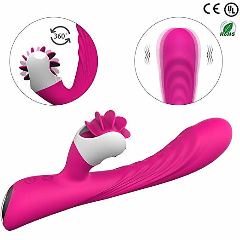 vibrador ponto g recarregável com 9 modos de vibração e língua estimuladora – Nymph - Imagem 4