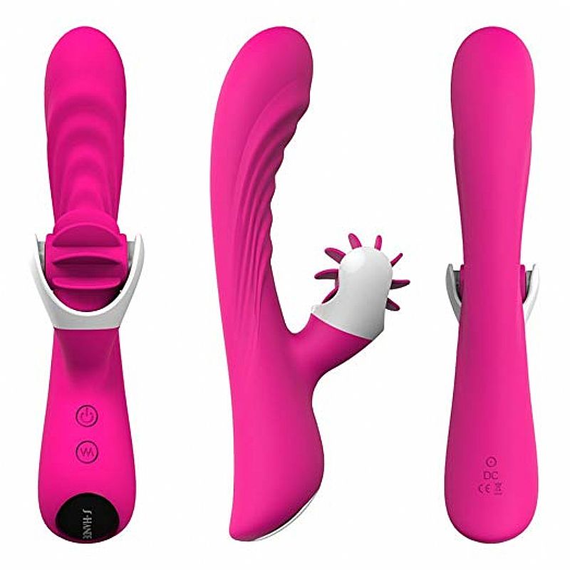 vibrador ponto g recarregável com 9 modos de vibração e língua estimuladora – Nymph - Imagem 11