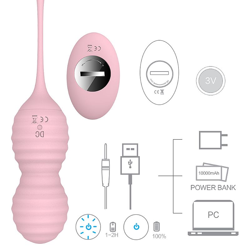 Rolling bolas de pompoarismo com vibro e controle s-hande - Imagem 4