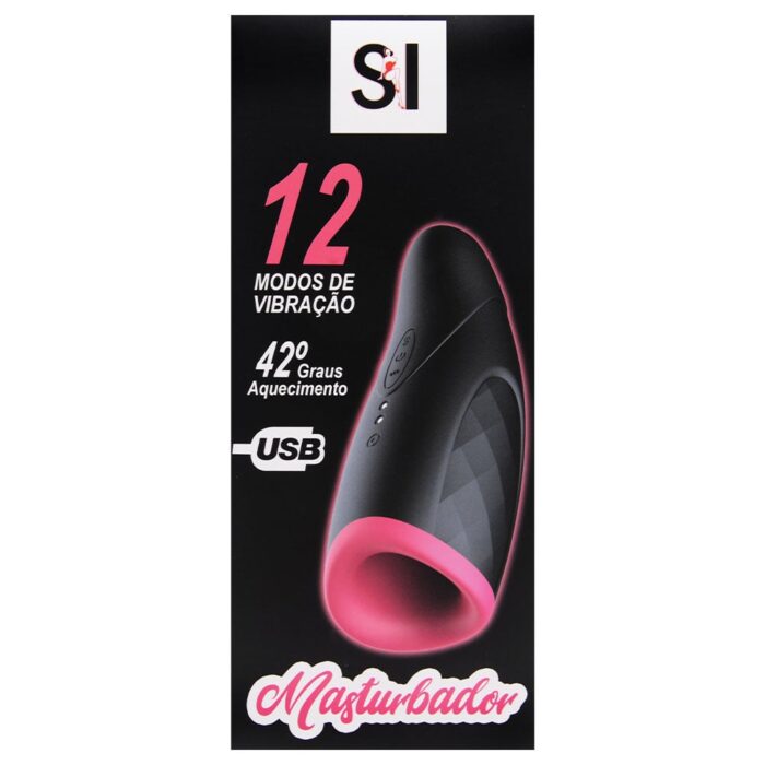 Masturbador masculino formato de lanterna com 12 modos de vibração e aquecimento - Imagem 10