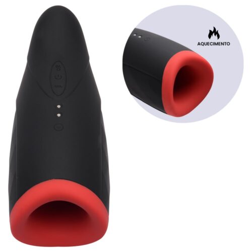 Alternative view of Masturbador masculino formato de lanterna com 12 modos de vibração e aquecimento