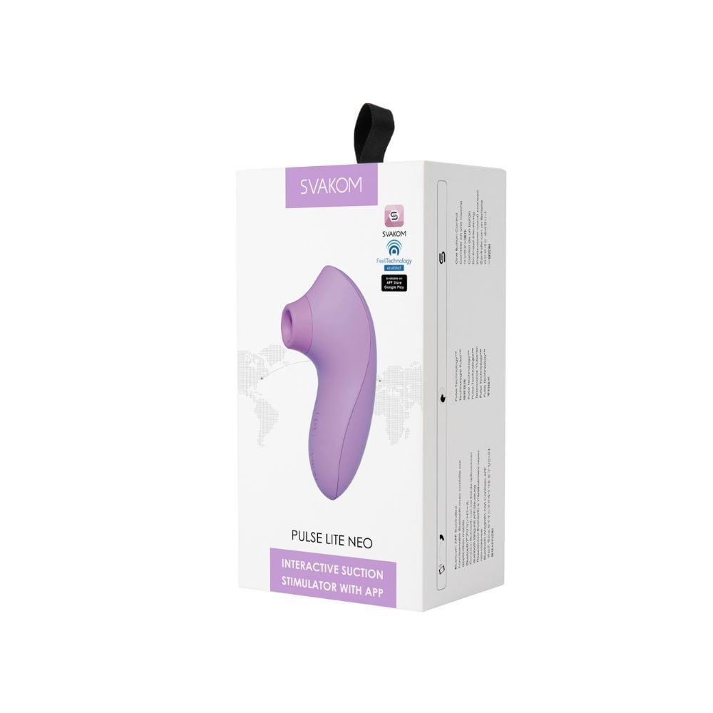 Pulse lite neo Lilás vibrador estimulador interativo com 5 modos de onda de pressão e intensidade - Imagem 7
