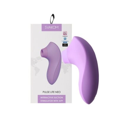 Pulse lite neo Lilás vibrador estimulador interativo com 5 modos de onda de pressão e intensidade