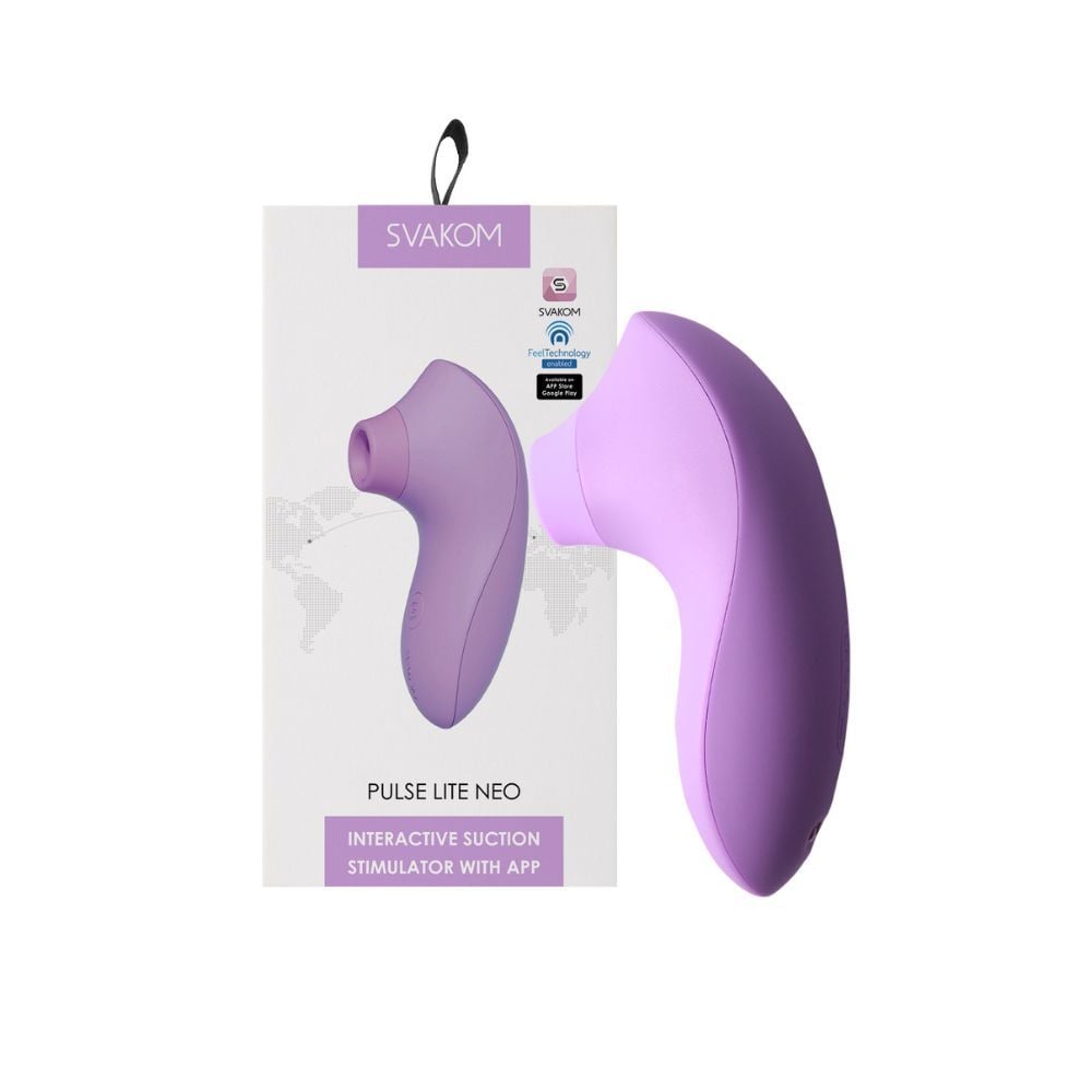 Pulse lite neo Lilás vibrador estimulador interativo com 5 modos de onda de pressão e intensidade