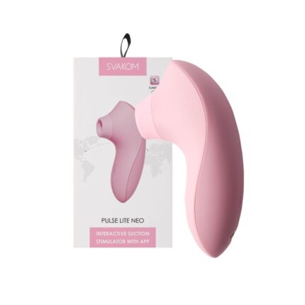 Pulse lite neo rosa claro vibrador estimulador interativo com APP 5 modos de onda de pressão e intensidade