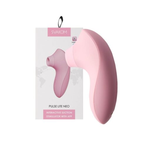 Pulse lite neo rosa claro vibrador estimulador interativo com APP 5 modos de onda de pressão e intensidade