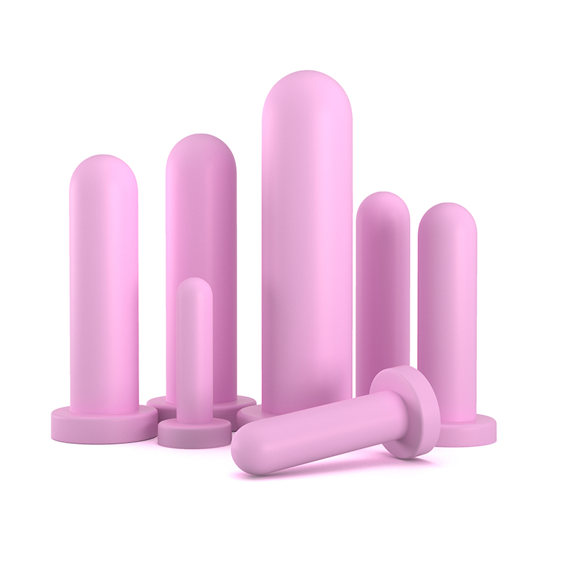 Ella - kit de dilatadores ginecológicos em silicone médico com 7 tamanhos diferentes Rosa - Imagem 2