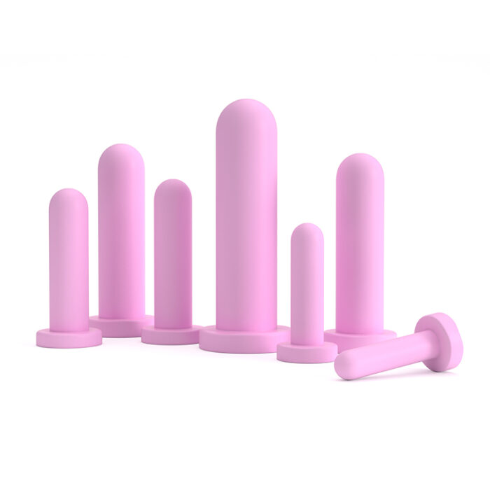 Ella - kit de dilatadores ginecológicos em silicone médico com 7 tamanhos diferentes Rosa - Imagem 3