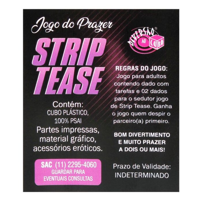 Dados Jogo Do Prazer Strip Tease com 03 Dados - Adão e Eva - Imagem 5