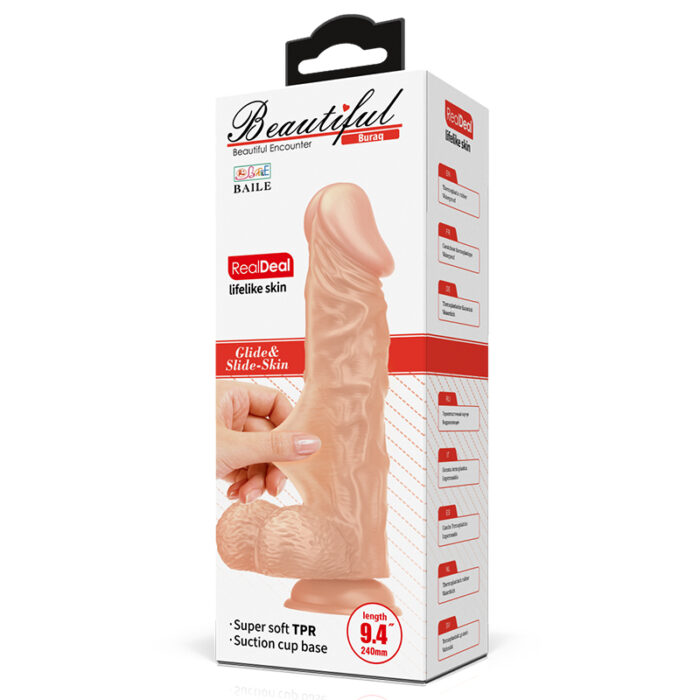 Protese em formato de Pênis Realístico com ventosa 24x5cm Beautiful - Beautiful Catoblepas - Imagem 5