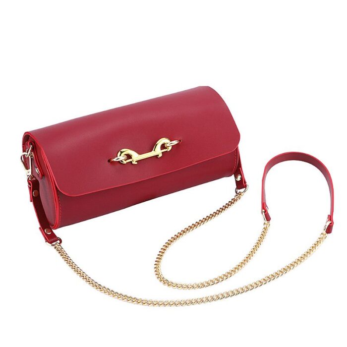 kit Thierry Bolsa de Bondage com algemas e coleira com corrente na cor vinho - Imagem 7