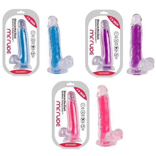 Alternative view of Pênis Realístico Mr. Rude Colorido - 20,0X 4,0 cm