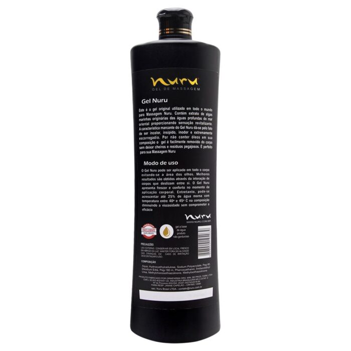 Gel de massagem nuru premium max alta viscosidade 1000ml Nuru - Imagem 3