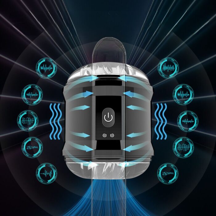 masturbador masculino e Massageador de pênis automático para Homens com vibração Poderosa - Imagem 3
