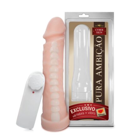 Pênis Em Cyberskin Com Vértebra E Vibrador 18,5x4cm - Sexy Fantasy