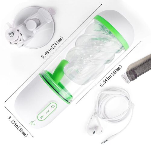 Alternative view of Vivek Masturbador em forma de lanterna Branco com 9 modos de vibração, 3 tipos de gemidos - S-hande