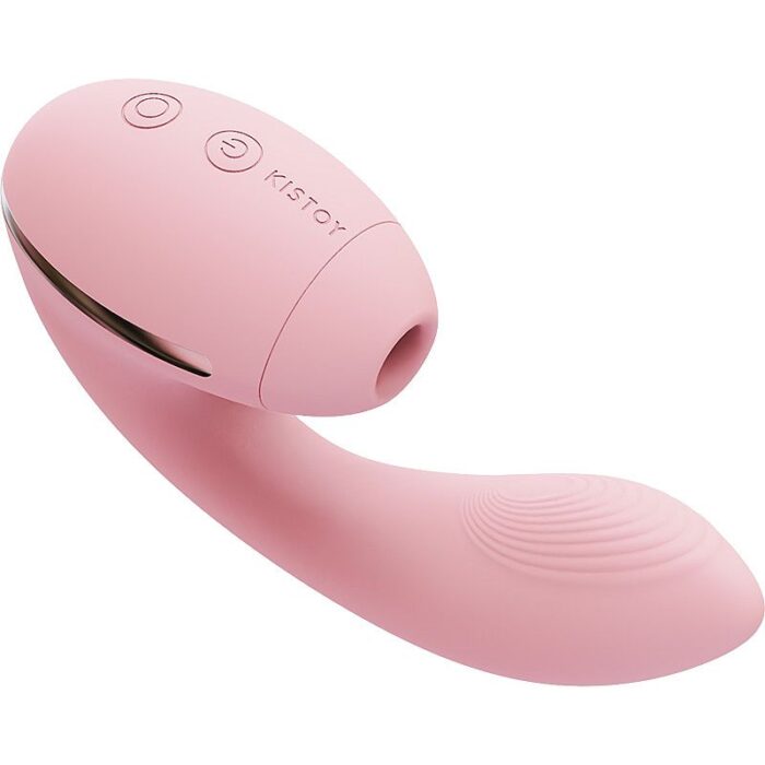 Kistoy tina mini - Vibrador estimulador de ponto g e clítoris com 10 modos de vibração e tecnologia de sucção - Rosa - Imagem 3