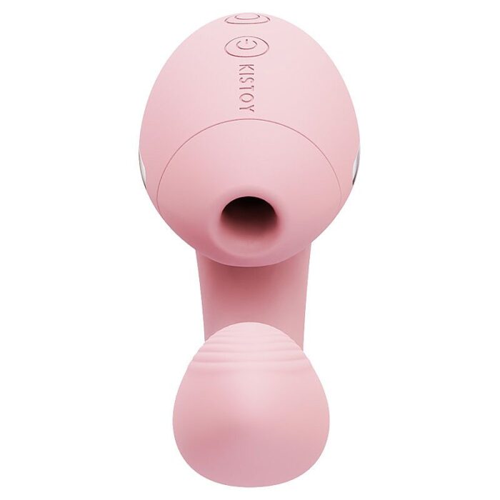 Kistoy tina mini - Vibrador estimulador de ponto g e clítoris com 10 modos de vibração e tecnologia de sucção - Rosa - Imagem 5