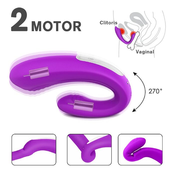 Vibrador de Casal Recarregável anatômico e flexível em silicone com controle remoto - Imagem 10