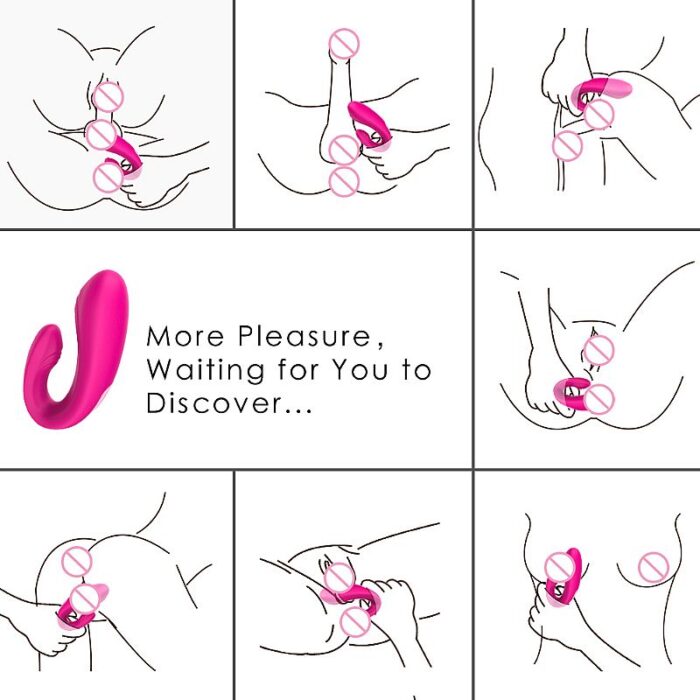 Vibrador de Casal Recarregável anatômico e flexível em silicone com controle remoto - Imagem 12