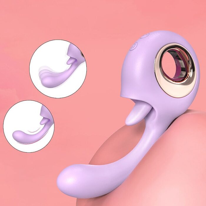 S-hande Woo Vibrador de ponto g com língua estimuladora e 10 modos de vibração - Imagem 5