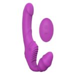 Nana-rct - Strap on recarregável sem cinta, Vibrador de Ponto G Duplo em silicone 9 de vibrações controle remoto sem fio - Imagem 4