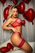 Conjunto lingerie deluxe tomara que caia com bojo de tule bordado - Imagem 3