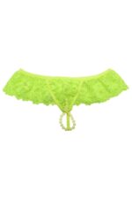 Calcinha Fio Dental Plus Size Tailandesa Amarelo Neon Luz Negra Bilha Escuro Tallyta - Imagem 3