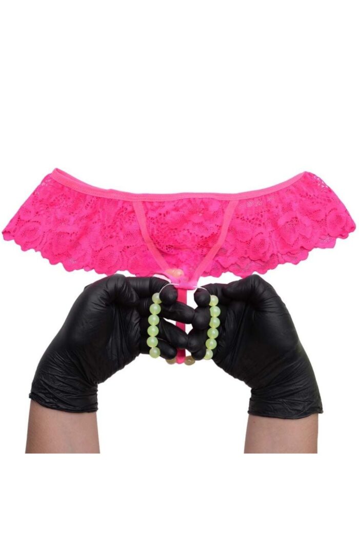 Calcinha Fio Dental Plus Size Tailandesa Rosa Neon Luz Negra Bilha Escuro Tallyta - Imagem 5