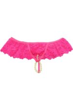 Calcinha Fio Dental Plus Size Tailandesa Rosa Neon Luz Negra Bilha Escuro Tallyta - Imagem 3